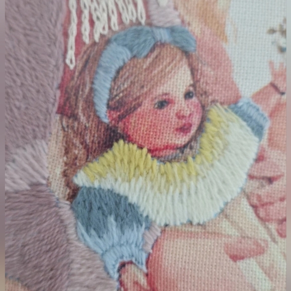 Vintage Jan Hagara SPRING AND LANCE Handmade Needlepoint Framed Completed 1970s - Picture 5 of 5